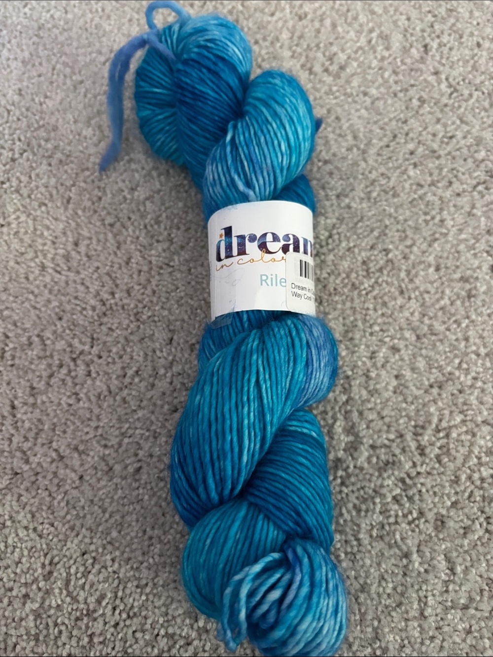 Dream in Color RILEY Hand-Dyed Yarn - Vibrant Teal Blue